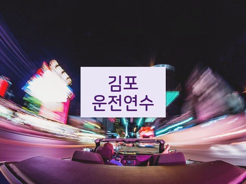 김포운전연수 후기