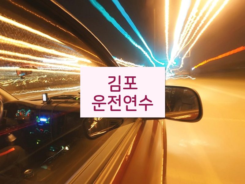 김포운전연수 후기