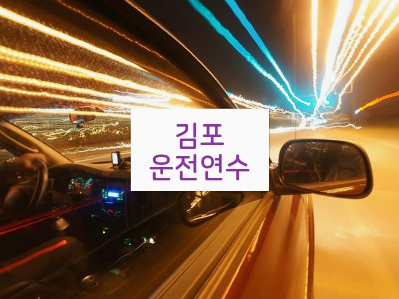 김포운전연수 후기