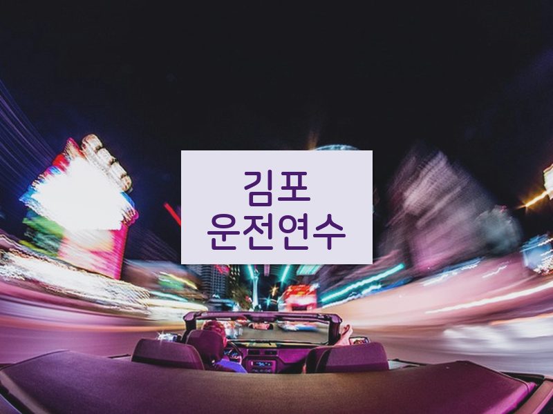 김포운전연수 후기