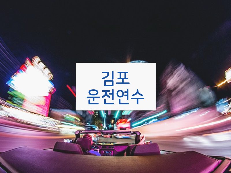 김포운전연수 후기