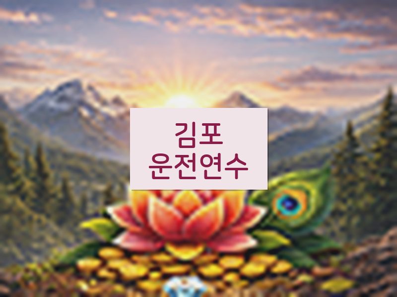 김포운전연수 후기