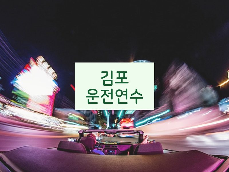 김포운전연수 후기